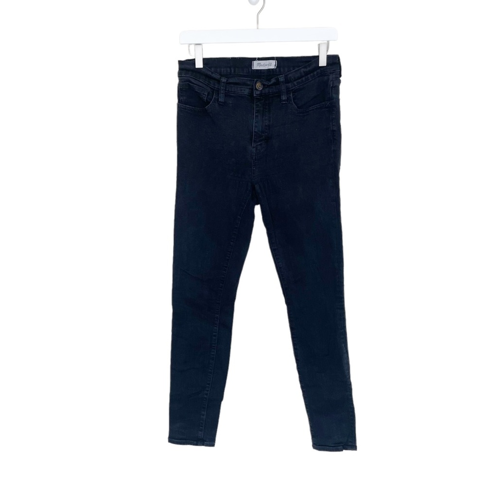 Madewell Roadtripper Skinny Jeans Black Dark Wash High Rise Denim - Picture 1 of 8